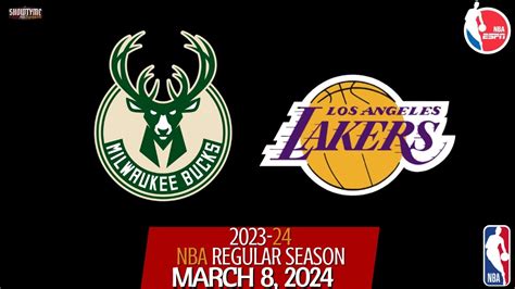 Milwaukee Bucks vs. Los Angeles Lakers Live Score and Stats.